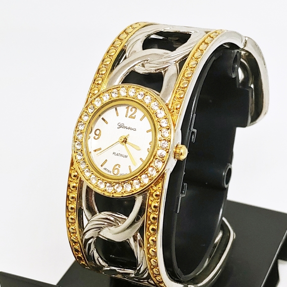 VTG Geneva Platinum Dual Tone Silver, Gold  Watch - Picture 6 of 8